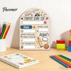 Wooden Message Board for Classroom First Day of School Board, Reusable Erasable Chalkboard Design, Creative Ornaments Stable Base Photo Prop