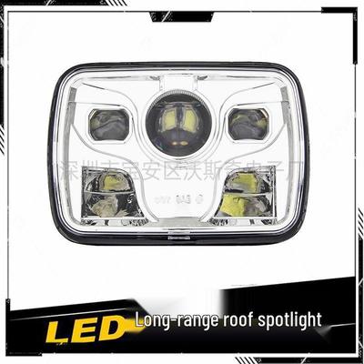 80W 5x7 LED Scheinwerfer für Jeep Wrangler & 7'' Motorrad