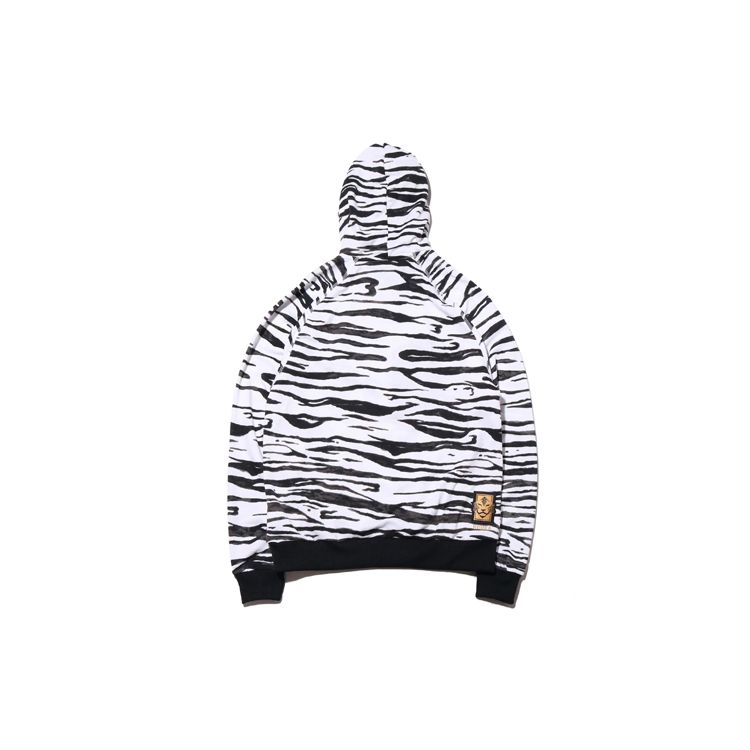 Nike Hoodie Pullover With Tiger Print Men Tops White CQ9199-100