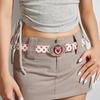 Retro Y2k Heart Pattern Metal Belt For Teen Fashion Accessories