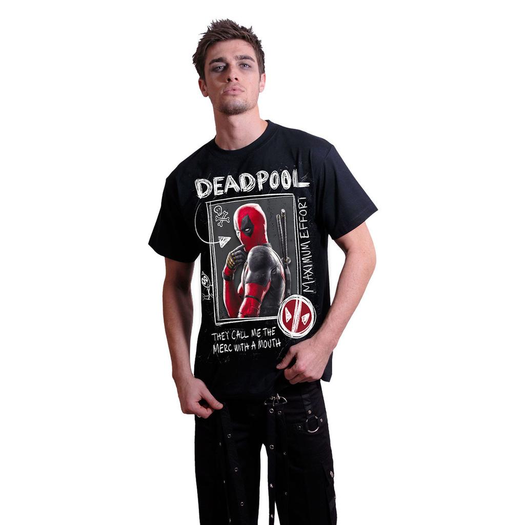 Deadpool & Wolverine Unisex Adult Sketch Back Print T-Shirt