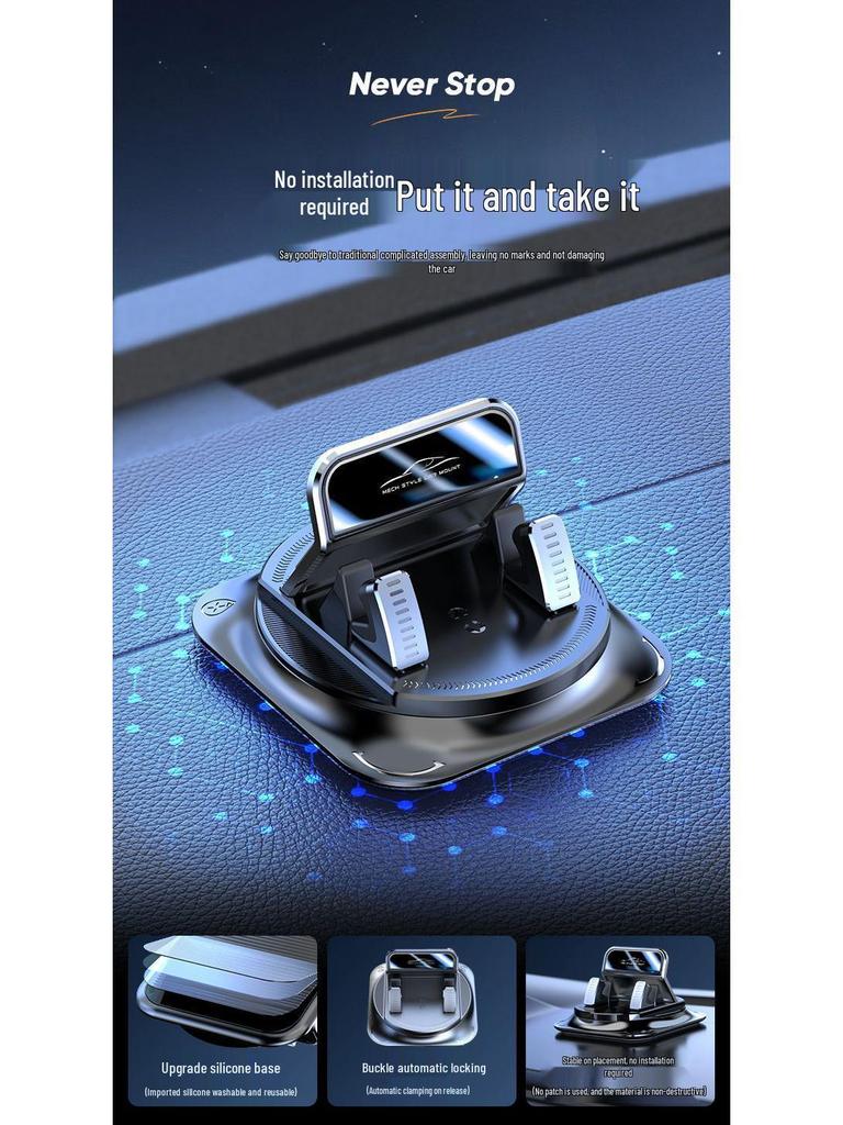Handyhalterung für Armaturenbrett - Stabile rutschfeste Navigationshalterung mit anpassbarem Logo