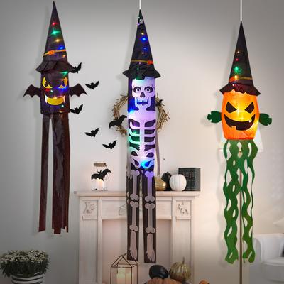 Halloween Decoration Cushaw Ghost Witch Hat Ornaments, Halloween Party Decoration Props
