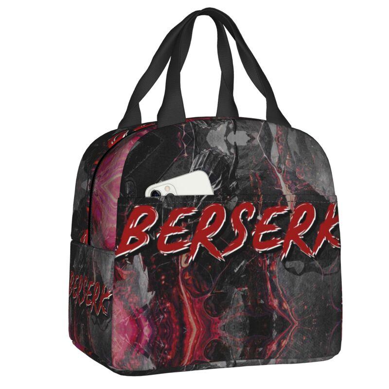Custom Classic Anime B-Bereserks Hot Logo Insulated Lunch Bags for School Office Waterproof Thermal Cooler Bento Box Women Kids