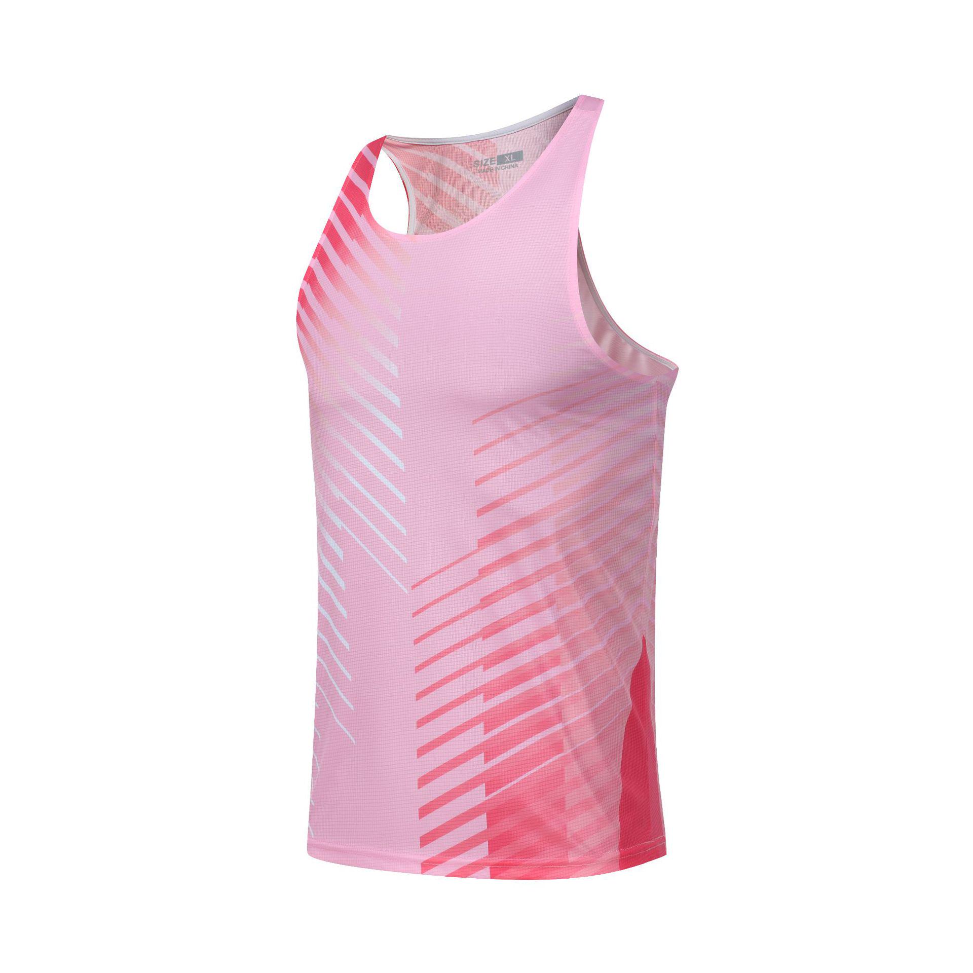 

Летняя майка для марафона с быстрым высыханием, унисекс: Легкий, дышащий фитнес-жилет Men s M розовый