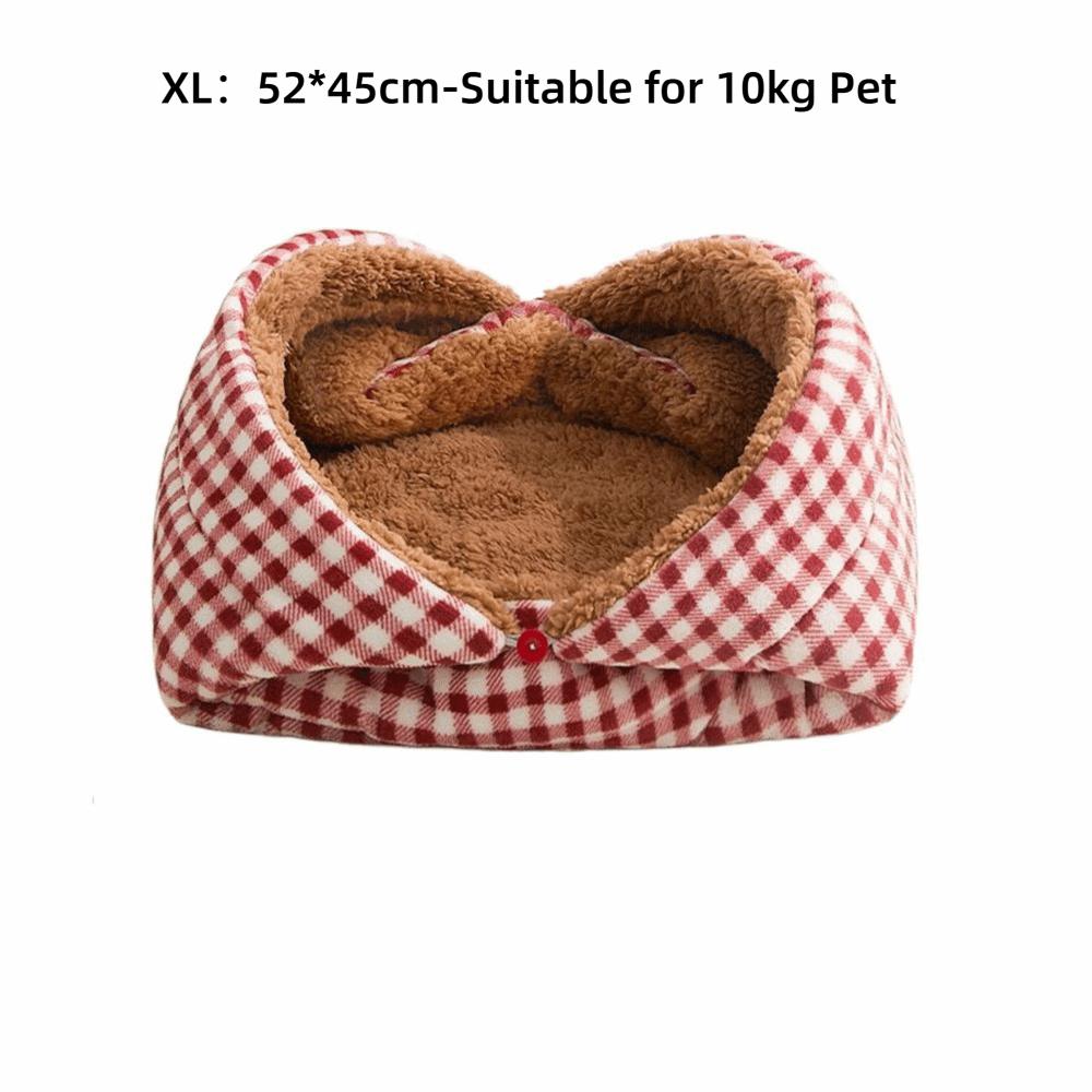 Creative Foldable Cat Sleeping Beds Warm Thickened Cat Cave Multifunctional Soft Pet Beds Winter Season