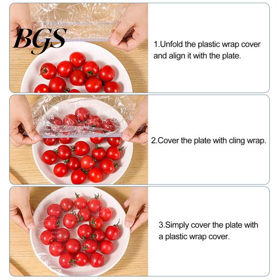 Food Storage Wraps 100Pcs Bowl Covers Good Sealing Large Opening Dust-proof Reusable Plastic Keep Freshness Food-grade Stretchable Packaging