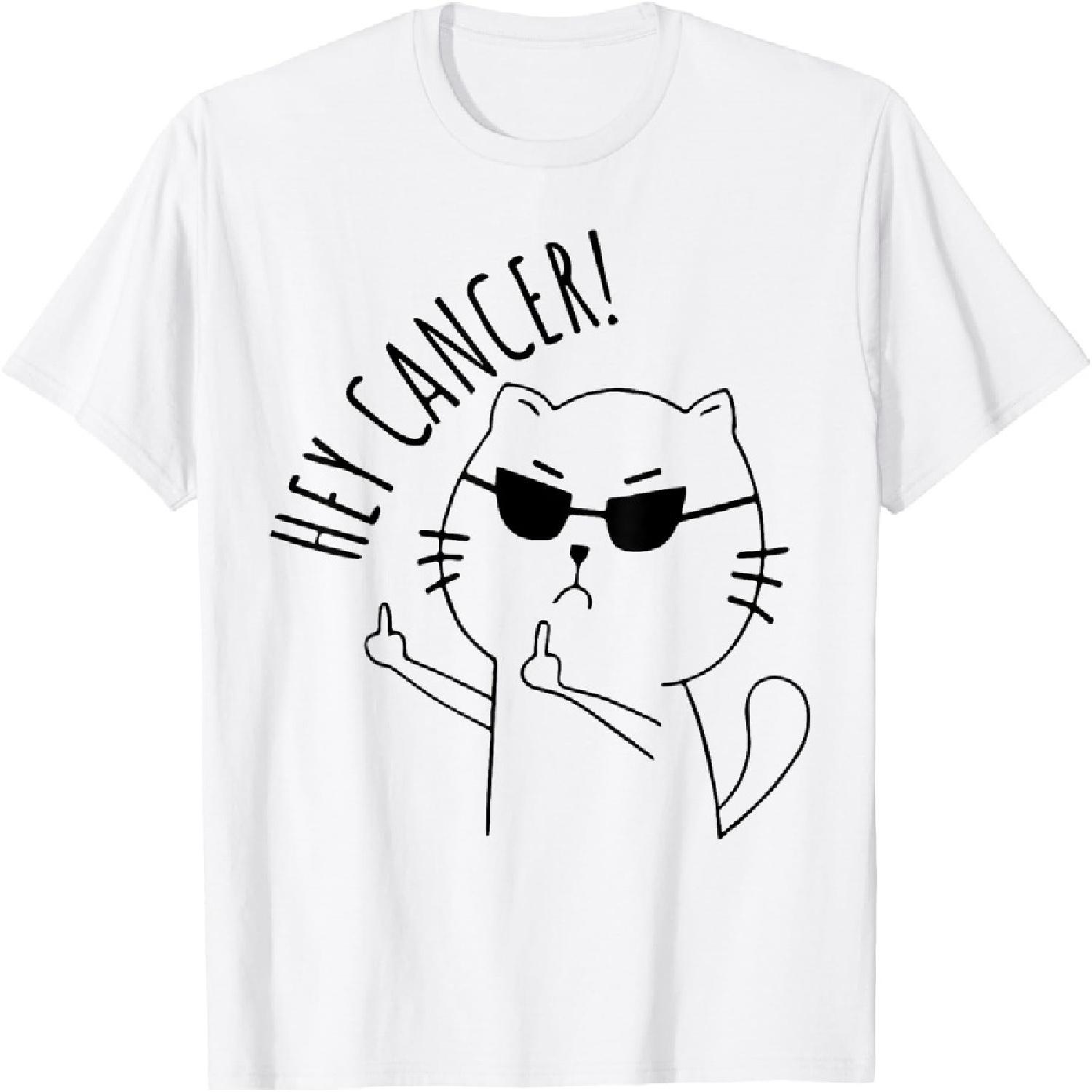 Cat Hey Cancer T-Shirt S