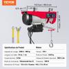 Wciągnik Elektryczny, Udźwig 2200 funtów (ok. 1000 kg), 1600W 220V Elektryczna Wyciągarka Stalowa z Bezprzewodowym Pilotem, Wysokość Podnoszenia 40 stóp (ok. 12 m) na Pojedynczej Lince & Czysty