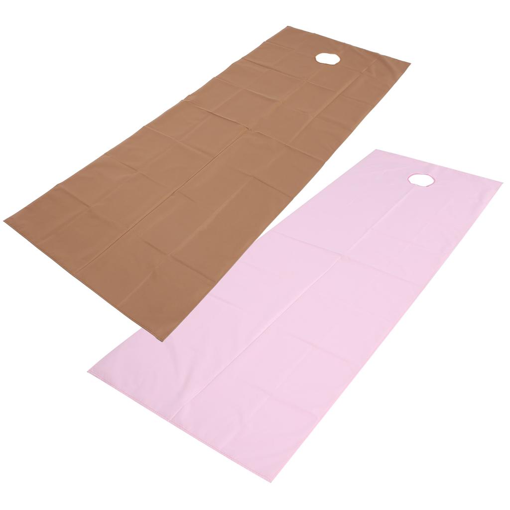 Buty Salon Bed Sheet Waterproof Oil Proof   Bed Cover with Face Brth Hole(Pink +Dark Coffee )