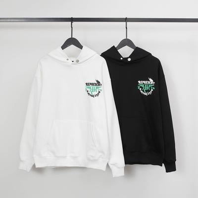 Autumn and Winter European and American Trendy Brand REPRESENT Letter Foam Printing Casual Hoodie Sweater Trendy Brand Men's and Women's Jackets