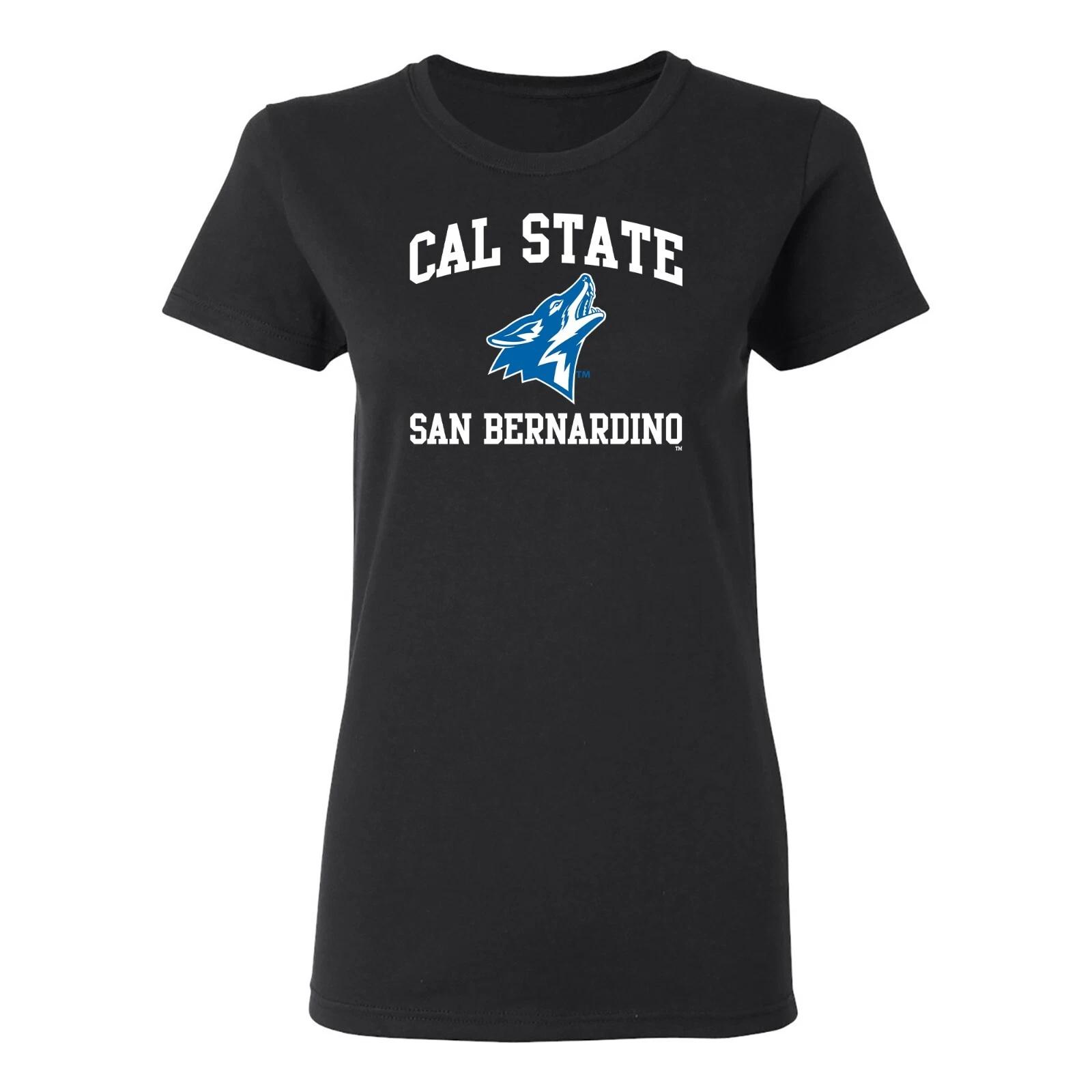 Cal State San Bernadino Arch Logo Women s T-Shirt - Black XL