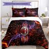Set Lenzuola Stampa AC Milan 3 Pezzi Morbido Delicato sulla Pelle Lavabile Copripiumino e Federe Set Stagione Unica Camera da Letto