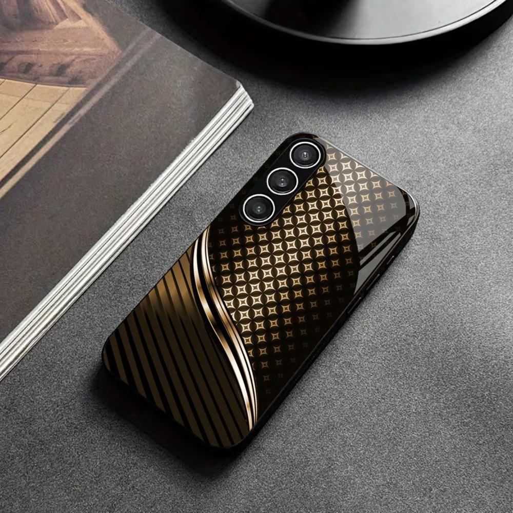 Custodia Telefono Lusso Texture Business Boss Custodia Vetro per Samsung Galaxy S26 S25 S24 S23 S22 S21 FE Ultra Plus Resistente alle Cadute