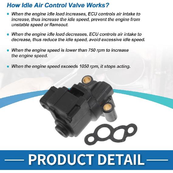 Car Idle Air Control Valve for BMW 318I 1996-1999 Replace No.13411247988 IACV Idle Motor Idle Air Control Valve for Stable Engine Operation