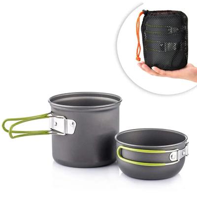 Kit da cucina da campeggio, set di pentole ultraleggero da campeggio, stoviglie da cucina per esterni, per escursionismo, trekking, picnic, pesca, alpinismo