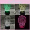 Colorful 3d Led Touch Lamp Unique Design For Bedroom Decorative Night Light