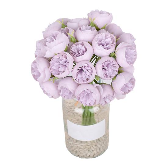Simulated Peony Flowers Bouquet Real Touch No Withering 27 Heads Artificial Flowers DIY Arrangements