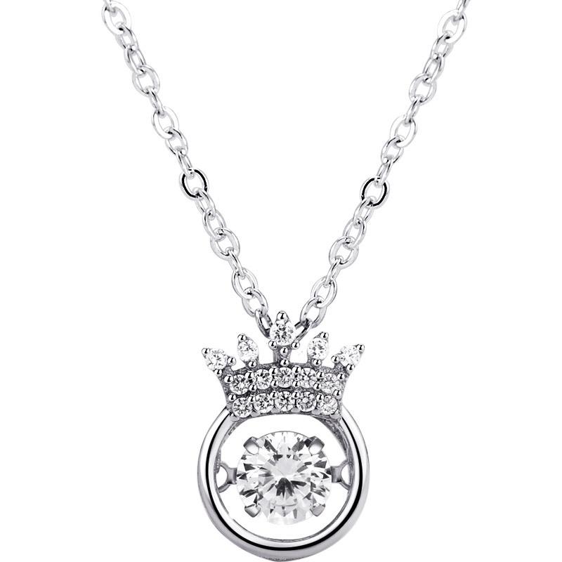 Jewelry Crown Beating Necklace Women's Fashion Jewelry Light Luxury Accessories Pendant Collarbone Chain Women