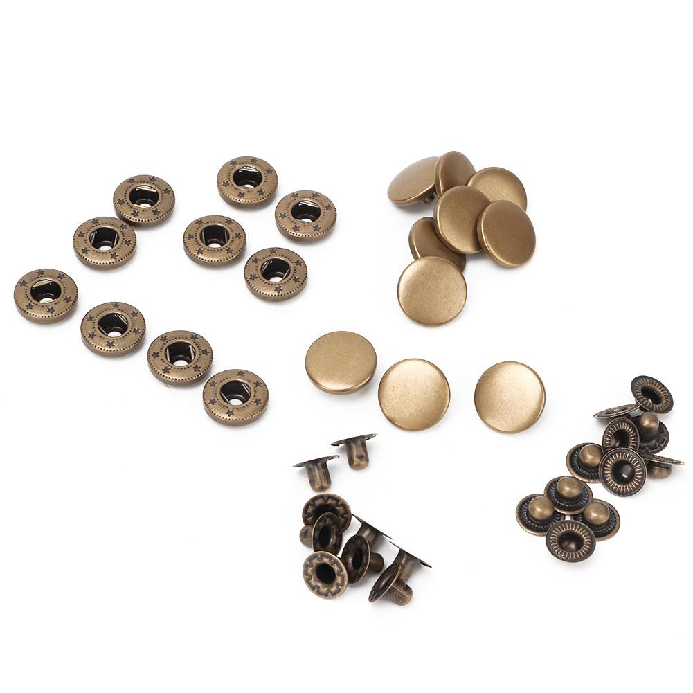10Pcs 15mm Metal Press Stud Snap Button Fastener Clothes Accessories #1
