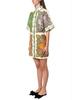 Trendy European & American Printed Cotton Linen Shirt Dress - Casual Slim Fit