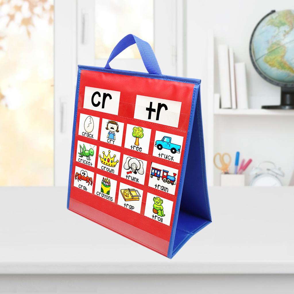 Multipurpose Table Top pocket picture Classroom Office Learning Supplies Double Sided Self-Standing