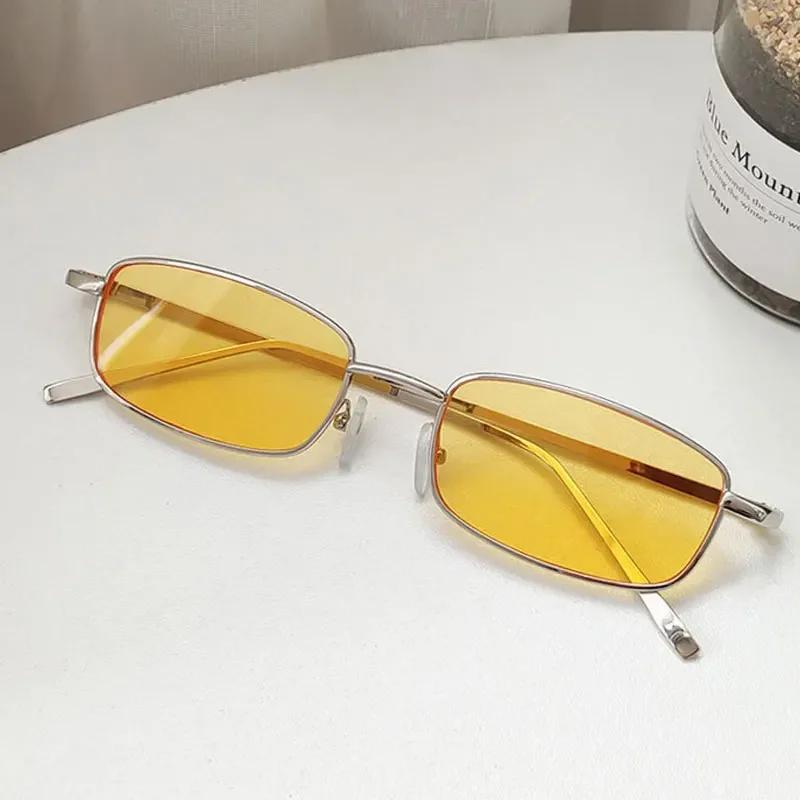 Small Rectangle Sunglasses Men Women Vintage Square Driving Sun Glasses  New Fashion Luxury Brand Metal Frame Eyewear