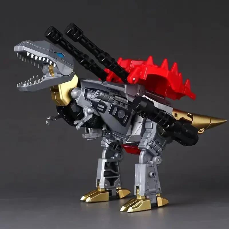 Transformation 6-inch 5 In 1 Combination Height 11-inch Alloy Dinosaur Troops Mechanical Beast Toys for Kids Ages 4 and Up