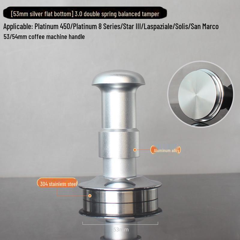 3.0 Double Spring Espresso Tamper with Free Adjustment, Constant Force, Balance - 51/53/58mm