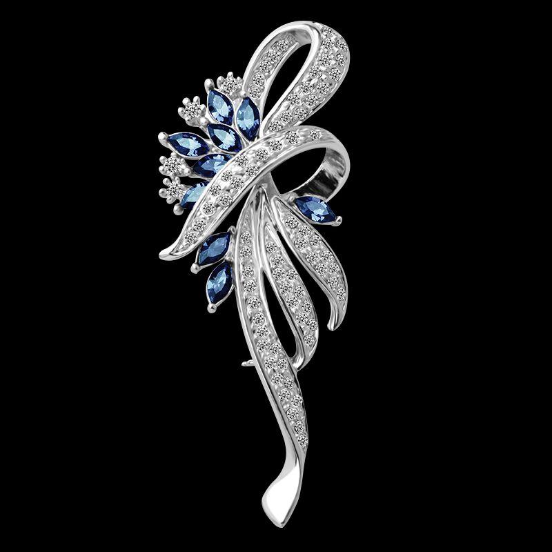 

Net Girdear New Violet Brooch Female Suit Outwear Pin Corsage Elegant Luxury High-End Collar Pin Ornament Women White gold shopkeeper recommend color