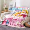 Custom Name Princess Cinderella's Horse flannel Blanket for Super Soft Cute Comfort Blanket for Travel Bedding Couch Sofa Blanket
