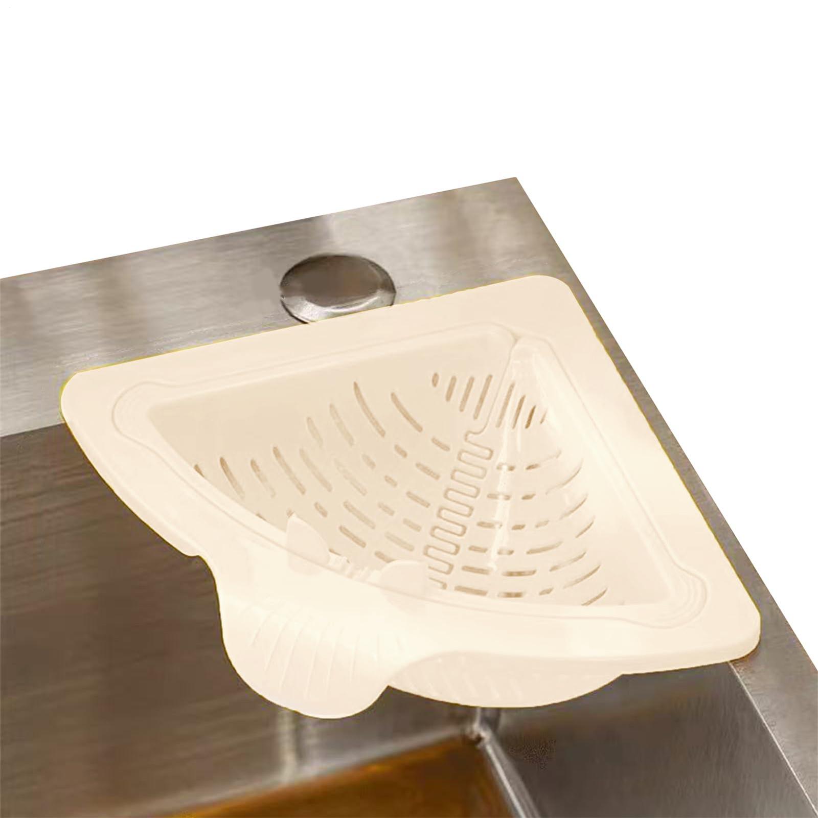 

Угловая полка для раковины на присосках, магнитная и с фильтрующей корзиной, треугольный сетчатый фильтр для раковины без проколов с фиксацией основания, контейнер для сбора One Size