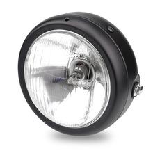 5.75 Inch Halogen Motorcycle Headlights Universal 12V Round Headlight Moto Accessories Driving Light Headlamp For Cafe Racer
