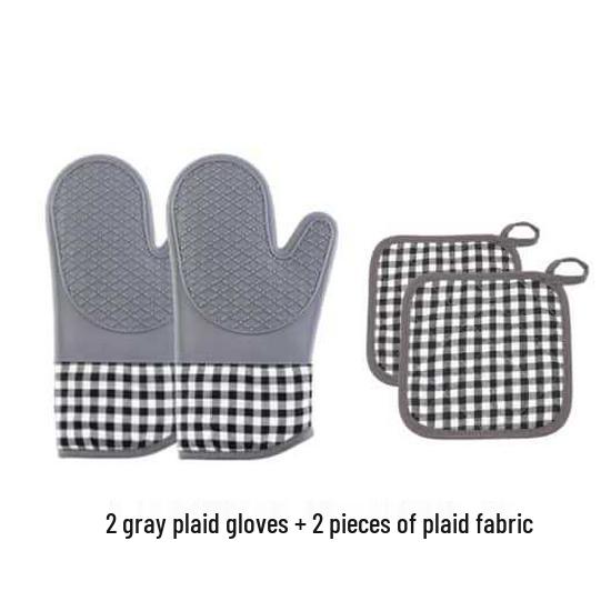 Silicone Heat-Resistant Anti-Scald Oven Gloves for Baking and Cooking