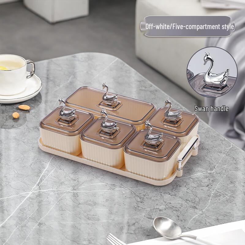 Junsun 17 WZ Light Luxury 5-Compartment Fruit & Candy Plate