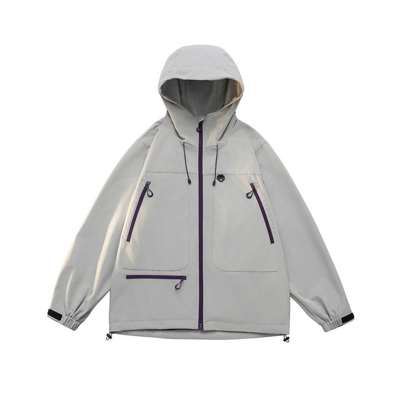 Jackets for Men and Women In Spring and Autumn Versatile Dopamine Couple Solid Color Jacket for Men