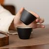 Vintage Black Ceramic Teacup Japanese Handmade Heat-resistant Personal Tea Cup Home Kung Fu Master Drinking Cup Tea Ceremony New