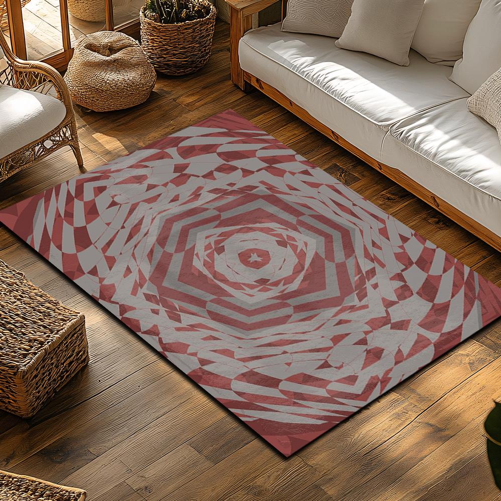 Modern Abstract Area Rug Non-Slip Doormat Indoor Outdoor Carpet Geometric Pattern Home Decor Living Room Floor Mat Washable