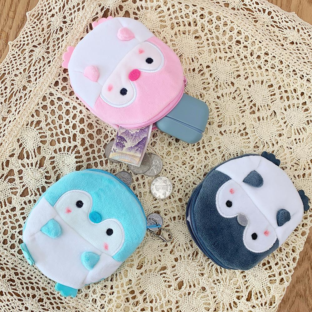 Entzückendes Plüsch-Pinguin-Münzfach Niedlicher Kabel-Organizer Geldbörse Geschenkbeutel für Kinder und Erwachsene