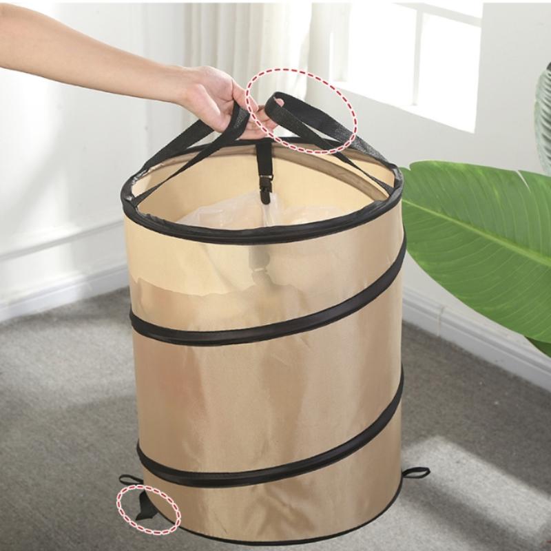 1Pc Pop-Up Trash Can, Outdoor Portable Camping Folding Trash Can Camping Trash Can Gardening Garden Garbage Bag Garden Leaf Buck