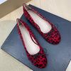 Fashion Flat Shoes for Women's 2025 New Retro Ballet Shoes Butterfly Knot Suede Shallow Round Toe Women's Shoes Large Size 44 43 42