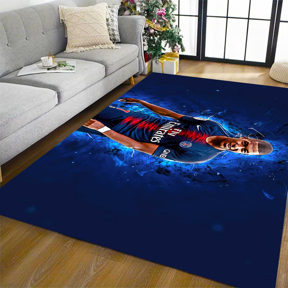 Mbappe Soccer Legend Floor Rug Office Rug Perfect for Study room Outdoor Living Rooms Decorate room Anti-slip Rug Decorate Offices