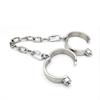 Heavy Stainless Steel Handcuffs and Ankle Cuffs Set Slave  Restraints Kit Metal Collar Detachable Cuffs Sex Toys for Couples