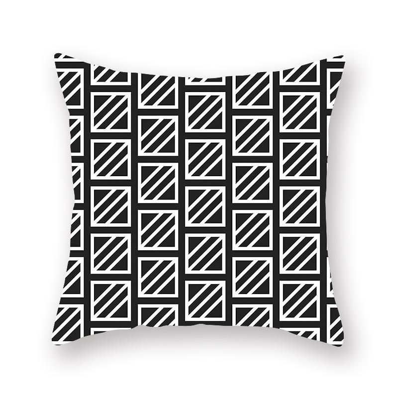 45X45CM Geometric Pentagram Print Peach Skin Pillowcase Sofa Office Seat Cushion Cover Creative Ornament Home Decoration