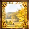 Fall Shop Window Display Harvest Festival Static Glass Sticker Autumn Clings with Maple Leaves Sunflowers And Home Ornaments Berries Prints Reusable