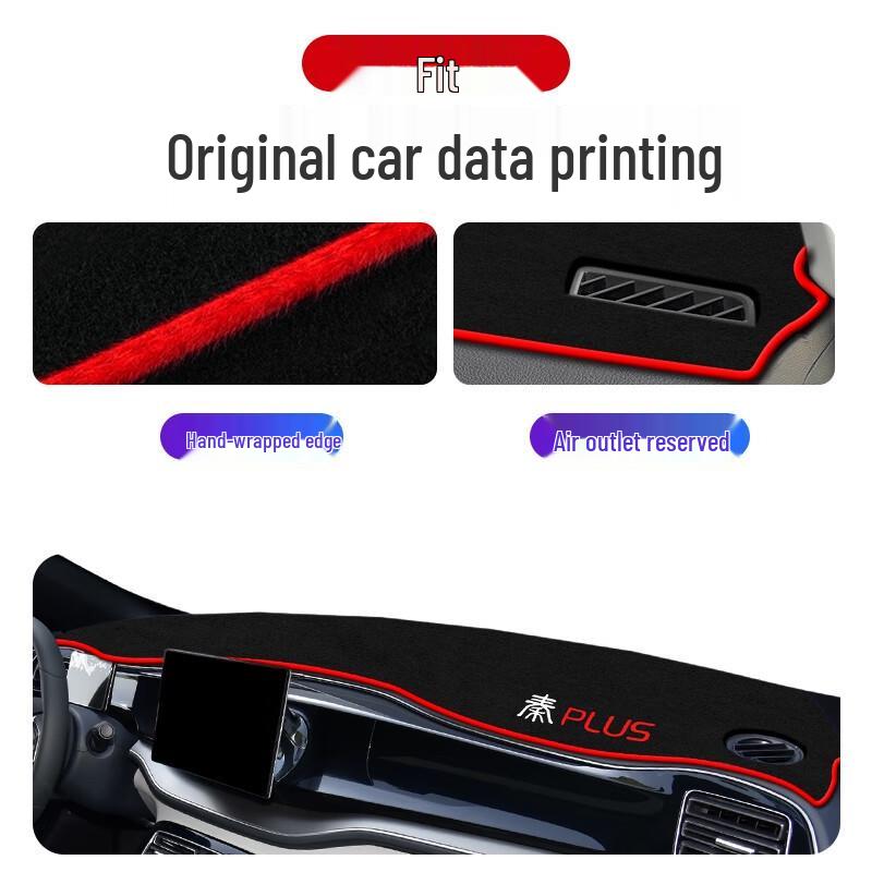 Anti-Glare Sunshade Mat for 23 BYD Qin Plus DMI Center Console - Car Modification Accessory