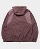 Placestudioman High-Neck Sheer Contrast Nylon Hooded Windbreaker [Wine]