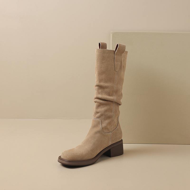 Krazing Pot Cow Suede Nubuck Осенне-зимние туфли на среднем каблуке Ботинки Chelsea — фото 3