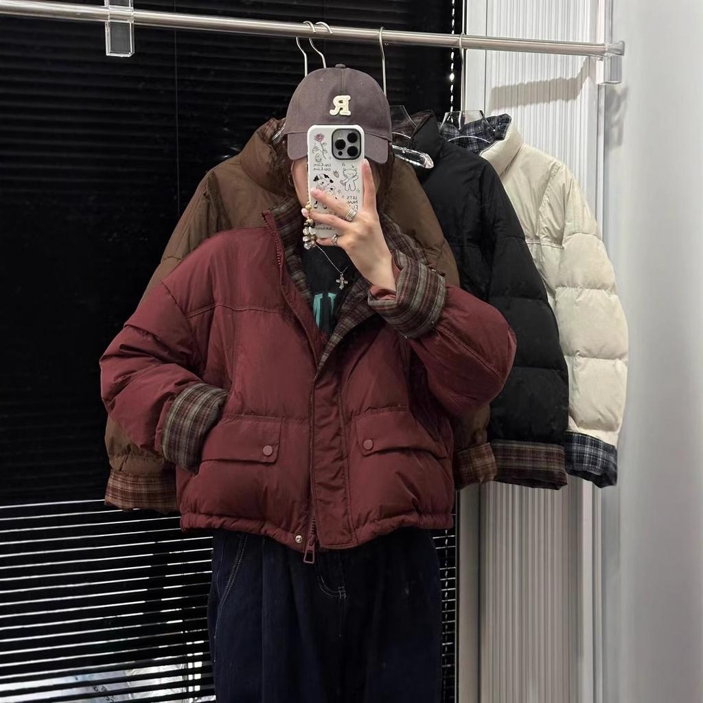 Winter new fashion short down jacket women's casual versatile loose and thin small warm top trendy