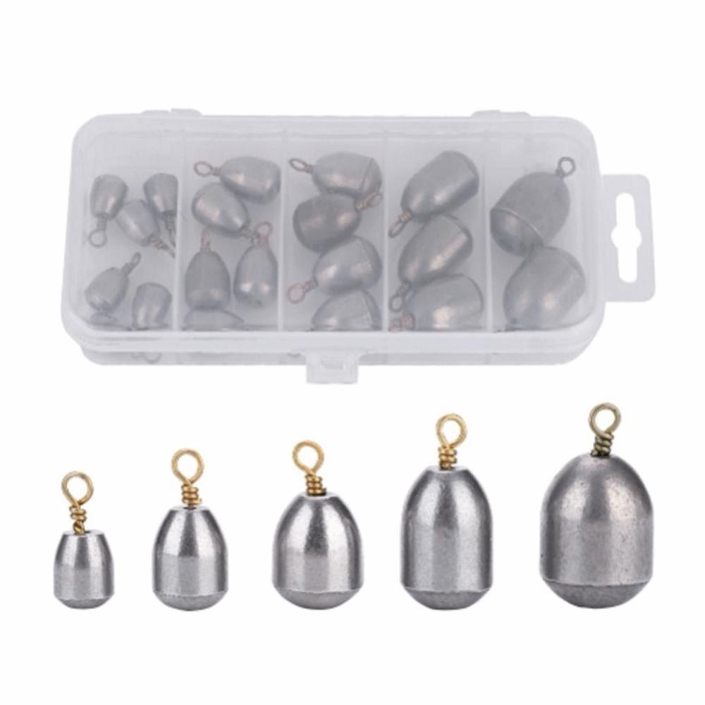 27PCS Lightweight Fishing Weights Iron Fishing Sinkers Fishing Weights Sinkers  Catfish Fishing